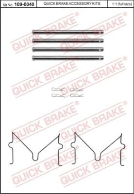 Brake pads accessory kit 109-0040