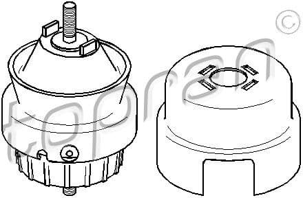 Mounting, engine 111 432