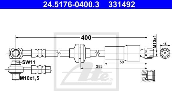 Brake Hose 24.5176-0400.3