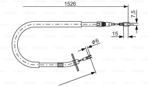 Cable Pull, parking brake 1 987 477 859