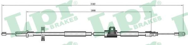 Cable Pull, parking brake C0923B