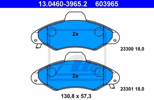 Brake Pad Set, disc brake 13.0460-3965.2