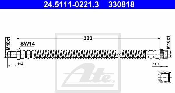 Brake Hose 24.5111-0221.3