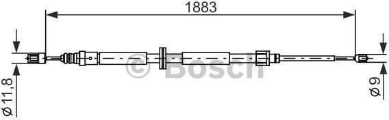 Cable Pull, parking brake 1 987 482 302