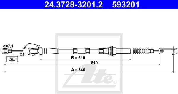 Cable Pull, clutch control 24.3728-3201.2