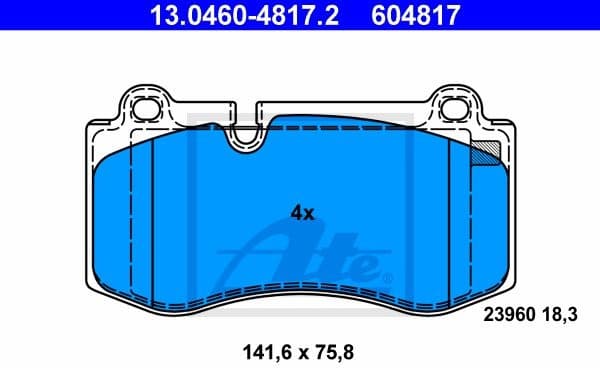 Brake Pad Set, disc brake 13.0460-4817.2