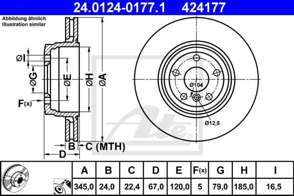 Brake Disc 24.0124-0177.1