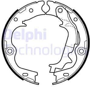 Brake Shoe Set, parking brake LS2083