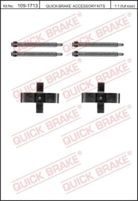 Accessory Kit, disc brake pad 109-1713