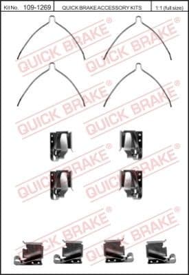 Accessory Kit, disc brake pad 109-1269