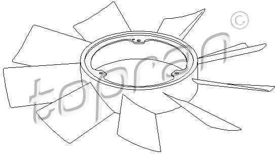 Fan Wheel, engine cooling 401 002