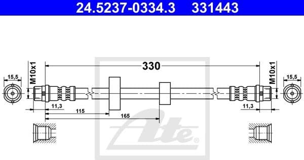 Brake Hose 24.5237-0334.3