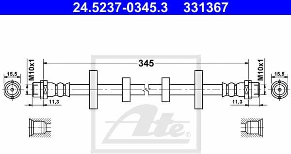 Brake Hose 24.5237-0345.3