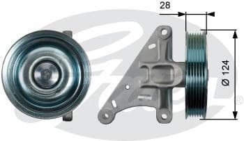 Deflection/Guide Pulley, V-ribbed belt DriveAlign™ T36427