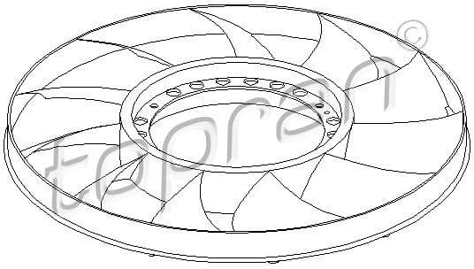 Fan Wheel, engine cooling 111 410