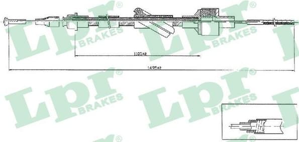 Cable Pull, clutch control C0103C