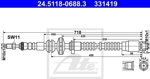 Brake Hose 24.5118-0688.3