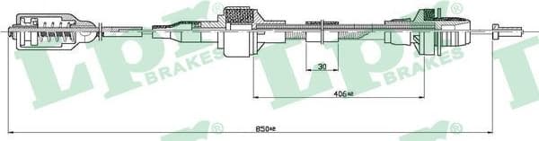 Cable Pull, clutch control C0125C