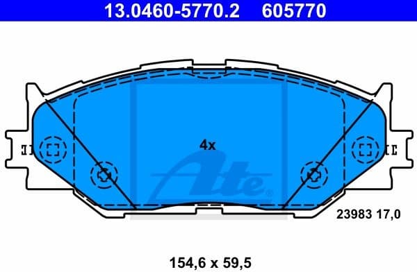 Brake Pad Set, disc brake 13.0460-5770.2