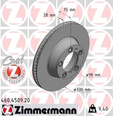 Brake Disc COAT Z 460.4509.20