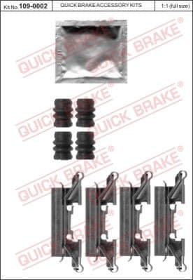 Accessory Kit, disc brake pad 109-0002