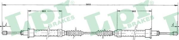 Cable Pull, parking brake C0523B