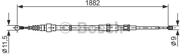 Cable Pull, parking brake 1 987 482 193
