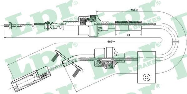 Cable Pull, clutch control C0065C