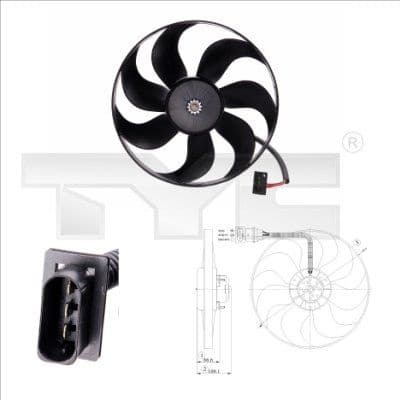 Fan, air conditioning condenser 802-0009