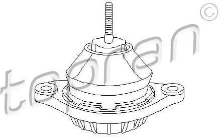 Mounting, engine 107 062
