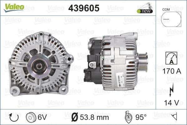 Alternator VALEO ORIGINS NEW OE TECHNOLOGY 439605