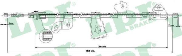 Cable Pull, parking brake C0890B