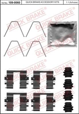 Accessory Kit, disc brake pad 109-0060