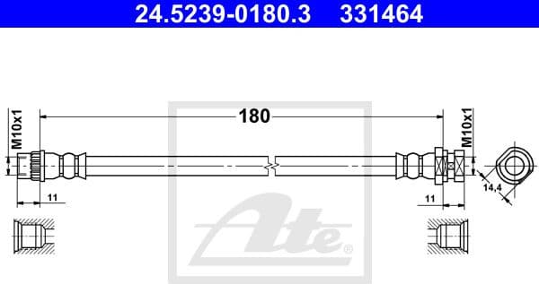 Brake Hose 24.5239-0180.3