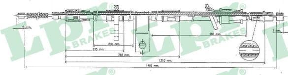 Cable Pull, parking brake C0321B