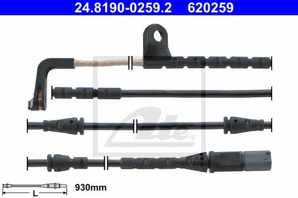 Warning Contact, brake pad wear 24.8190-0259.2