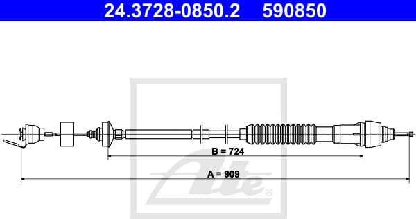 Cable Pull, clutch control 24.3728-0850.2