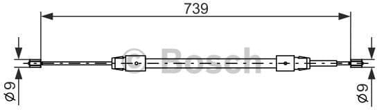 Cable Pull, parking brake 1 987 477 691