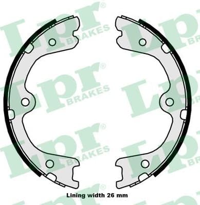 Brake Shoe Set, parking brake 09880