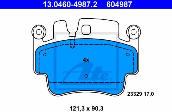 Brake Pad Set, disc brake 13.0460-4987.2
