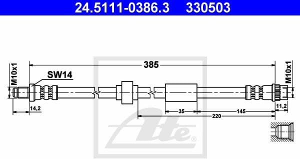 Brake Hose 24.5111-0386.3