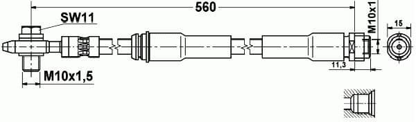 Brake hose front AU21.158
