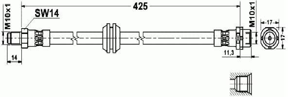 Brake hose front BW21.112