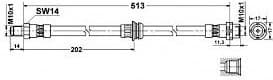 Brake hose rear BW21.133