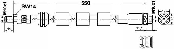 Brake hose front BW21.140