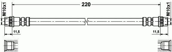 Brake hose rear CT21.144 - image 2