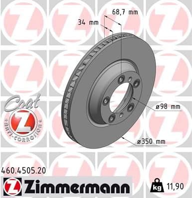 Brake Disc COAT Z 460.4505.20