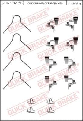 Accessory Kit, disc brake pad 109-1030