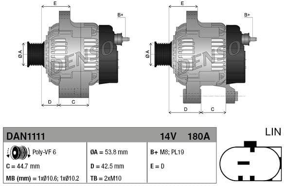 Alternator DAN1111