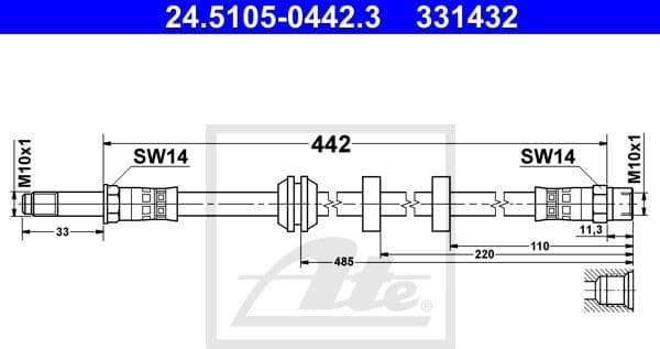 Brake Hose 24.5105-0442.3